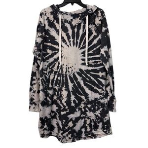 Women's Tie-Dye Hippie Festival Tunic Hoodie
